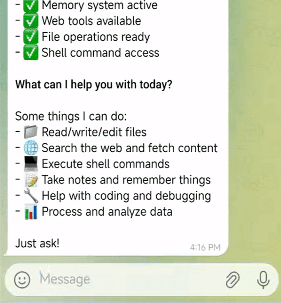 PicoClaw Logging and Planning Management demo showing scheduling, automation and memory capabilities